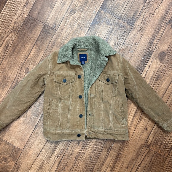 Gap small brown corduroy Sherpa lined button up jacket - Picture 1 of 2